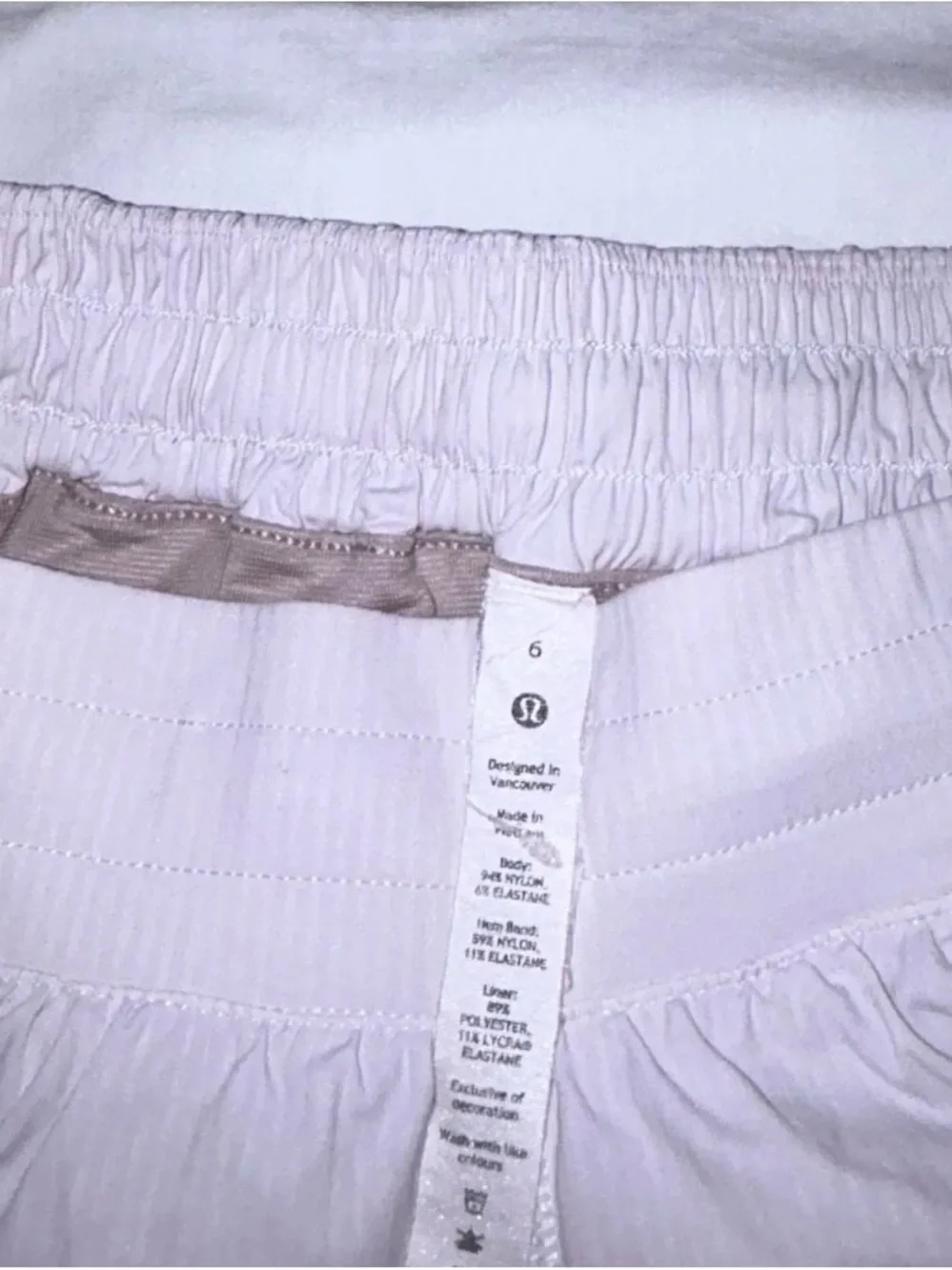White Lululemon Athletic shorts